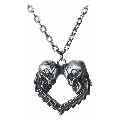 Pendant necklace DOUBLE SKULL CARING PENDANT