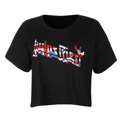 women's T-shirt Judas Priest - Union Glitter Print Boxes - BLACK - ROCK OFF