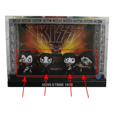 figures (set) Kiss - POP! - Moments DLX - Alive II Tour - DAMAGED