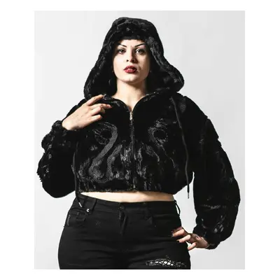 women's jacket KILLSTAR - Starchild Fur Bomber - Black