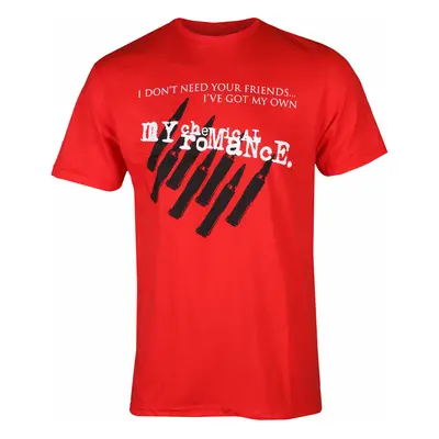 men's t-shirt MY CHEMICAL ROMANCE - FRIENDS - RED - PLASTIC HEAD