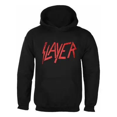 men's hoodie Slayer - Distressed Logo - BLACK - ROCK OFF