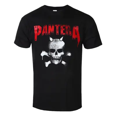 t-shirt metal men's Pantera - Horned Skull Stencil - ROCK OFF