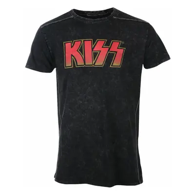 Men's t-shirt KISS - Classic Logo - Snow Wash - ROCK OFF