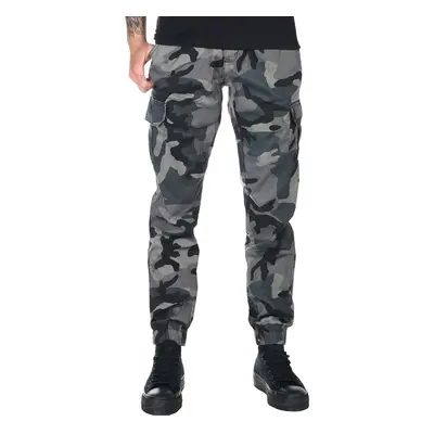 Women's trousers URBAN CLASSICS - High Waist - dark camo