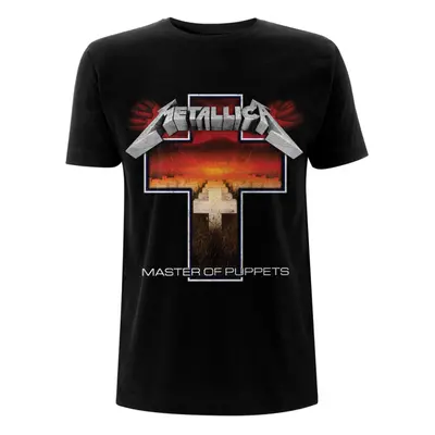 men's t-shirt Metallica - Master Of Puppets Cross - Black