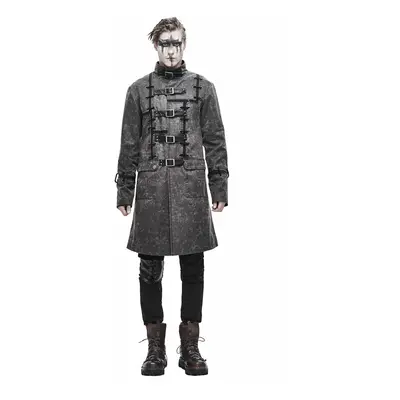 men's coat DEVIL FASHION - Edgelord' Punk Distressed - Gray