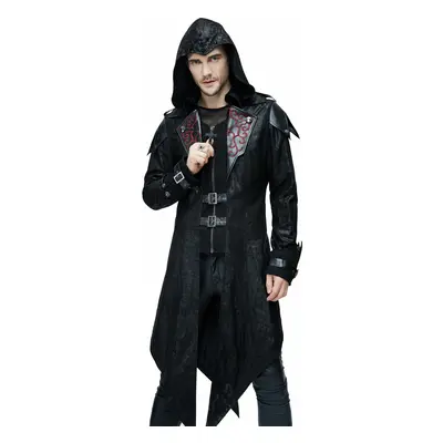 men's coat DEVIL FASHION - Vlad Hooded Punk Synthetic Leather