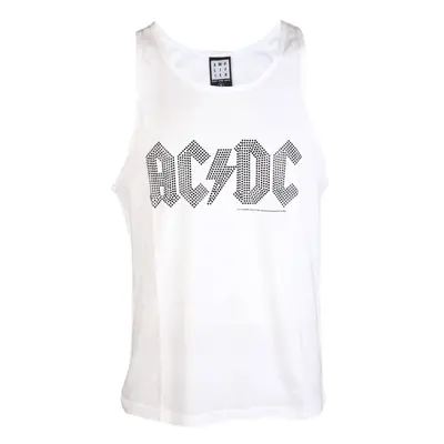 top men AC / DC - BLACK LOGO DIAMONTE WHITE - AMPLIFIED