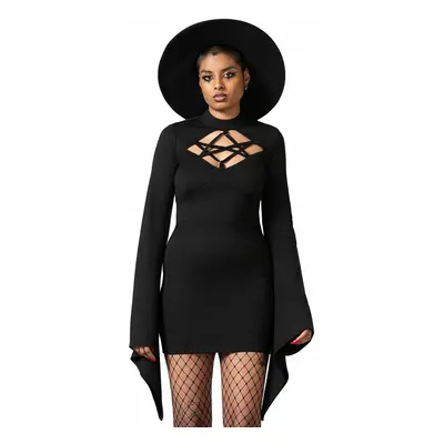 women's dress with long sleeves KILLSTAR - Witchural - Black