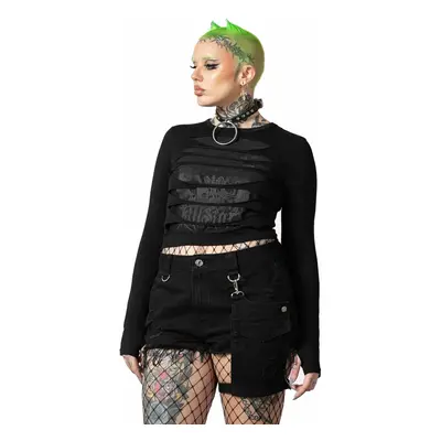 women's t-shirt with long sleeves KILLSTAR - Sirena Slashed - Black