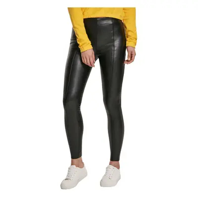 Women's trousers URBAN CLASSICS - Faux Leather Skinny - black