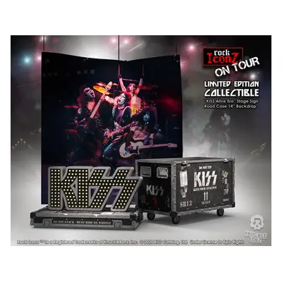 decoration Kiss - Rock Ikonz - On Tour Road Case + Stage Backdrop Set Alive! Tour