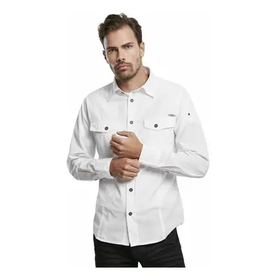 shirt men BRANDIT - Men Shirt Slim Weiss