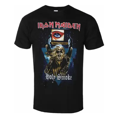 men's t-shirt Iron Maiden - Holy Smoke Space Triangle BL - ROCK OFF