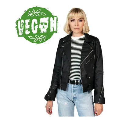 Women's (biker) jacket STRAIGHT TO HELL - Vegan Commando II - Black