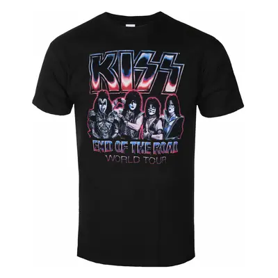 men's t-shirt Kiss - End Of The Road Tour - Burning Chrome Black