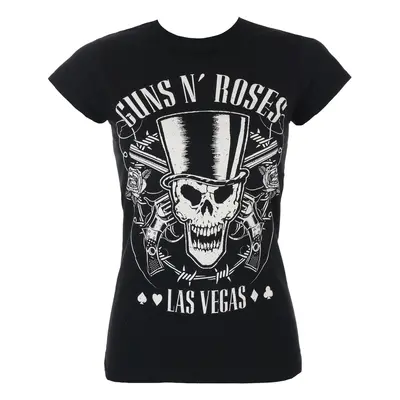 women's t-shirt Guns N' Roses - Skull & Pistols - ROCK OFF