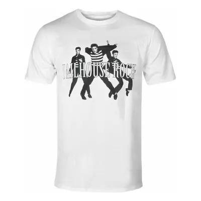 men's t-shirt ELVIS PRESLEY - JAILHOUSE - WHITE - PLASTIC HEAD