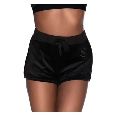 women's shorts KILLSTAR - Dee-Lux Velvet - BLACK