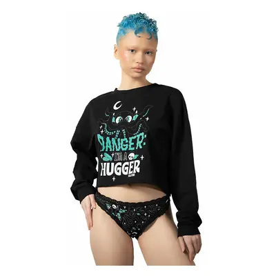 women's sweatshirt (jumper) KILLSTAR - Cthulhu Crop - Black