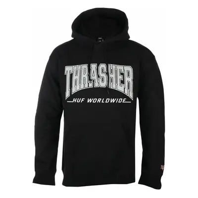 men's sweatshirt HUF x THRASHER - Bayview - black