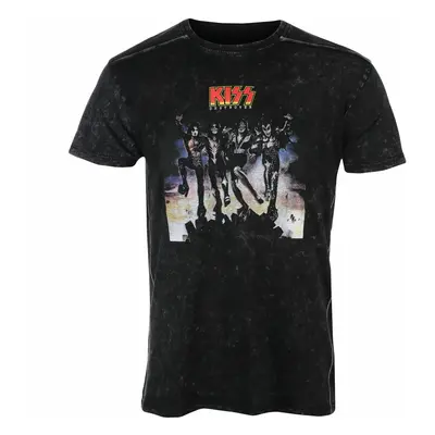 men's T-shirt KISS - Destroyer - Snow Wash - BLACK - ROCK OFF