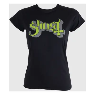 women's t-shirt Ghost - Keyline Logo - Green Gray - ROCK OFF