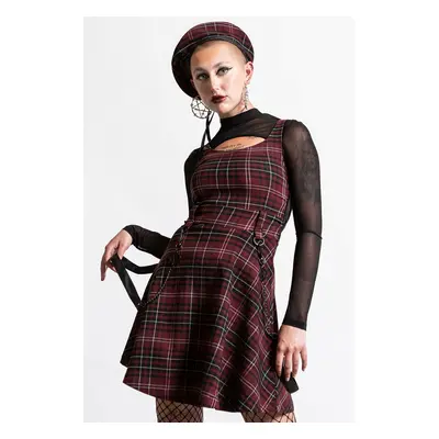 women's dress KILLSTAR - Crash Skater - Blood Tartan