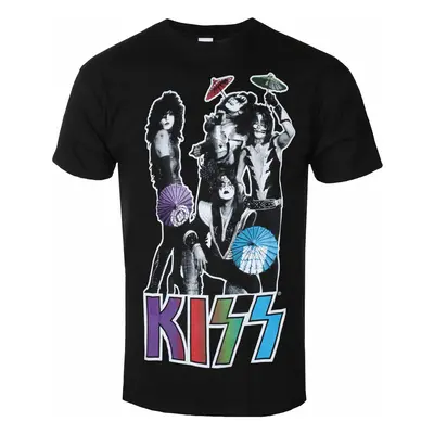 men's T-shirt Kiss - Umbrellas - BLACK - ROCK OFF