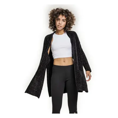 Women's cardigan URBAN CLASSICS - Chenille - black