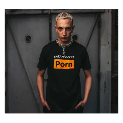 men's t-shirt HOLY BLVK - SATAN LOVES PORN