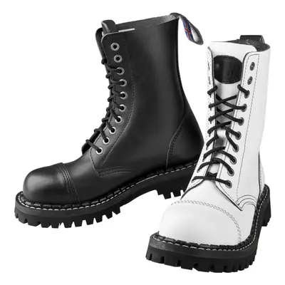 boots STEADY´S - eyelets - Black and white