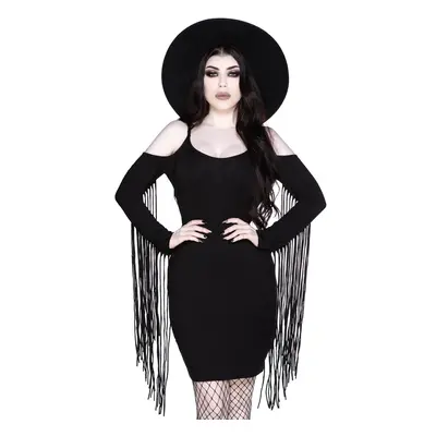 women's dress KILLSTAR - Nix Fringe - Black