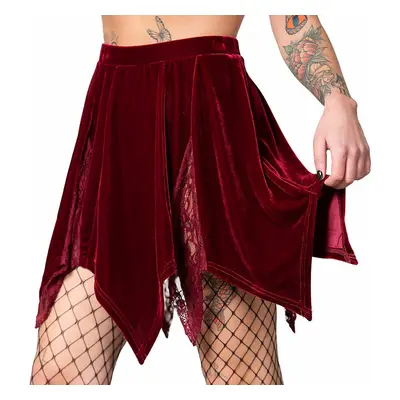 women's skirt KILLSTAR - Lester - Velvet - Blood