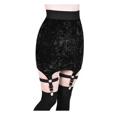 Women's skirt KILLSTAR - Cassandra Velvet - BLACK