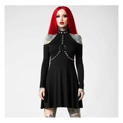 women's long sleeve dress KILLSTAR - Helter - Black