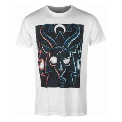 men's t-shirt AKUMU INK - Baphomet's Curse - White