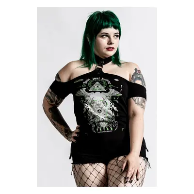 Women's t-shirt (top) KILLSTAR - Illuminated Choker - Black