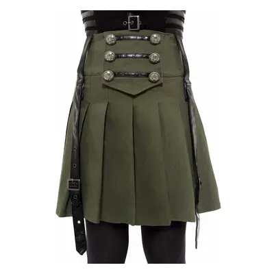 Women's skirt KILLSTAR - Dark Academy - KHAKI