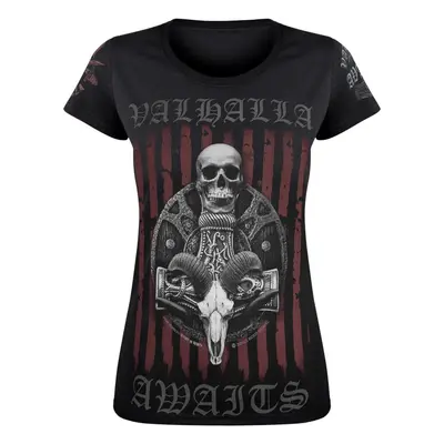 Women's t-shirt VICTORY OR VALHALLA - VIKING SHIELD