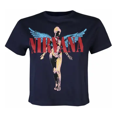 women's t-shirt (top) Nirvana - Angelic - NAVY - ROCK OFF