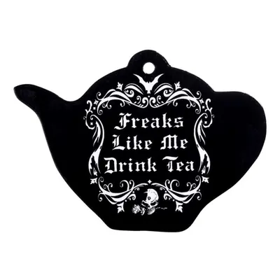 Wall decoration/ serving plate/ trivet ALCHEMY GOTHIC - Freaks Like Me Drink Tea