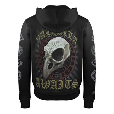 Men's hoodie VICTORY OR VALHALLA - CROW SKULL