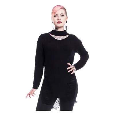 Sweater women's Vixxsin - SLIT NECK DECAY - BLACK