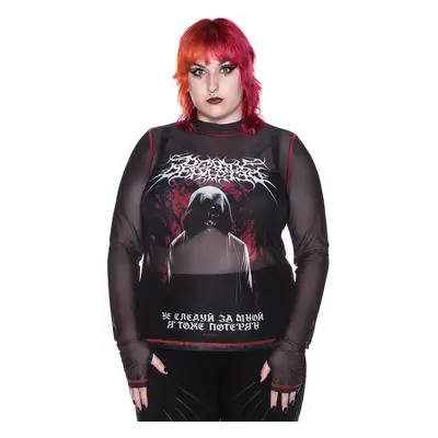 women's t-shirt long sleeve KILLSTAR - Departed Mesh - Black