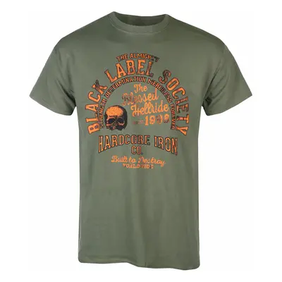 men's t-shirt BLACK LABEL SOCIETY - HARDCORE IRON - MILITARY GREEN - PLASTIC HEAD