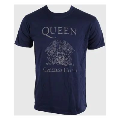 t-shirt men Queen - Greatest Hits II - Navy - Bravado