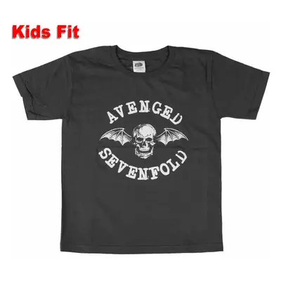 children's t-shirt Avenged Sevenfold - Classic Deathbat - CHARCOAL - ROCK OFF