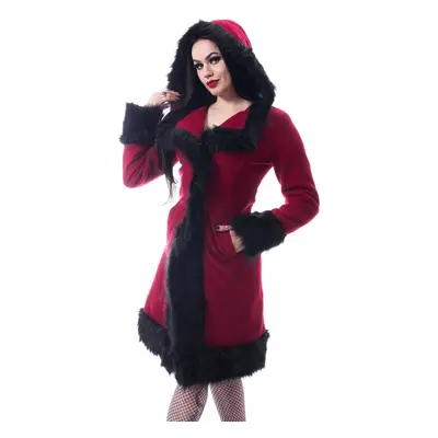 Women's coat POIZEN INDUSTRIES - DARK MASE - RED